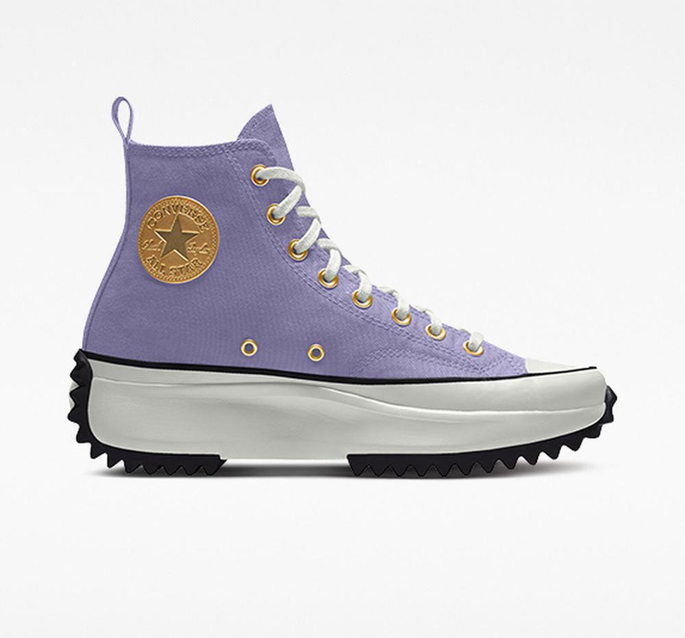 Purple Moon Stone Violet Converse Custom Run Star Hike By You Unisex High Top Women's Platform Shoes US | 39218-GCZI